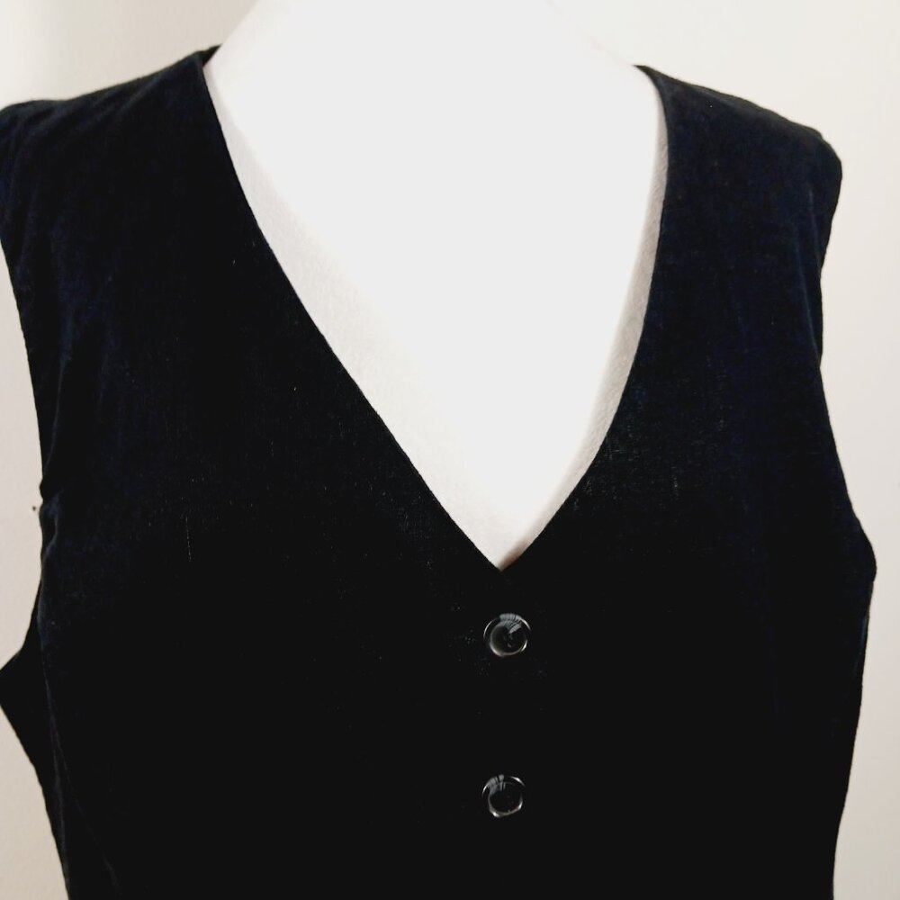 EXPRESS, 2X Black Linen Blend Button Up Vest, Classic Fit, Minimalist, Versatile - Picture 8 of 14
